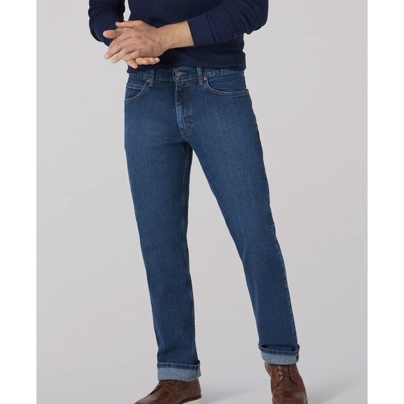 Lee Mens Jeans Legendary Regular Fit Straight Leg Steadfast Dark Wash 40x36 NWT - Picture 1 of 4